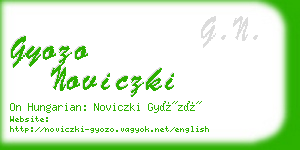 gyozo noviczki business card